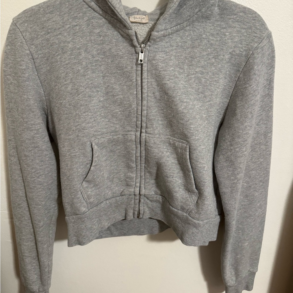 John Galt Gray Zip-Up Hoodie